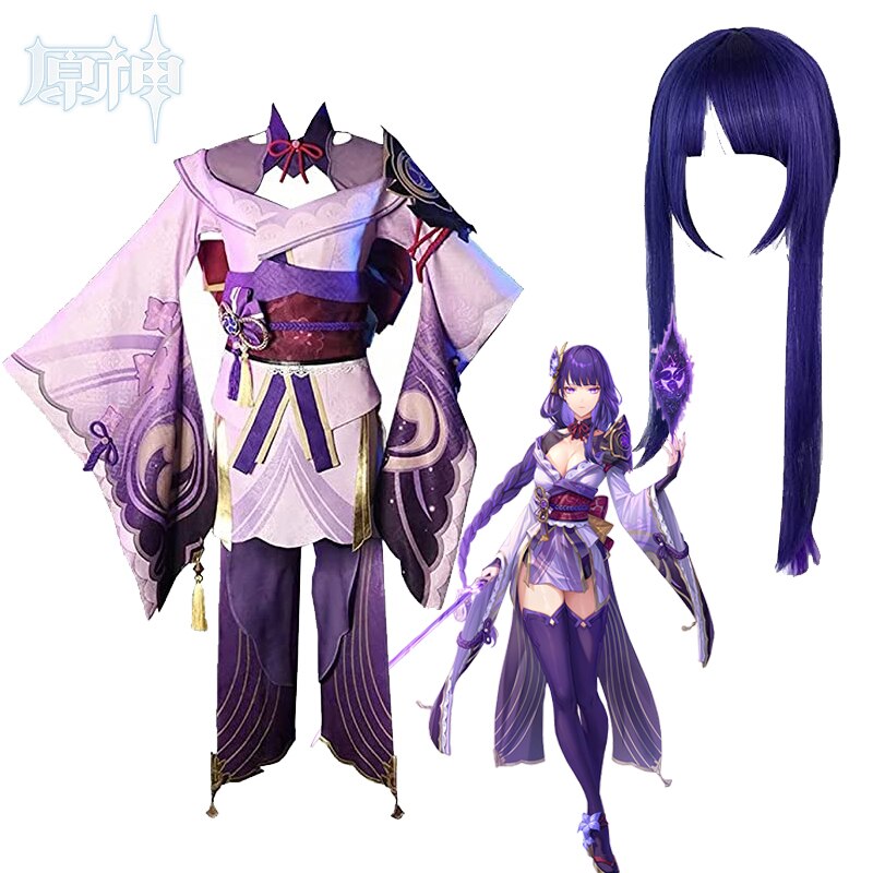 2pcs Raiden Shogun ǻ  Genshin  ڽ Baal Raiden Shogun   巹 ҷ Ǳ Ƽ ǻ